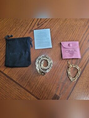 Gold Jewelry Set - Eddie Borgo Necklace & Oma Chain Bracelet